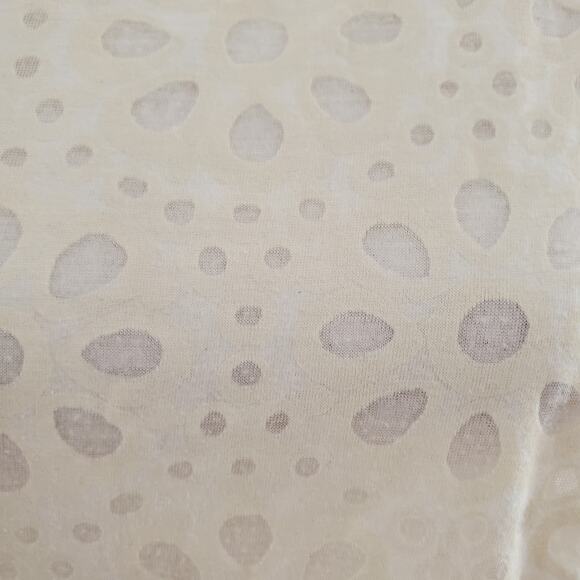 LOFT Off White Scoop Neck Burnout Floral Print Short Sleeve Tee M - Picture 5 of 7